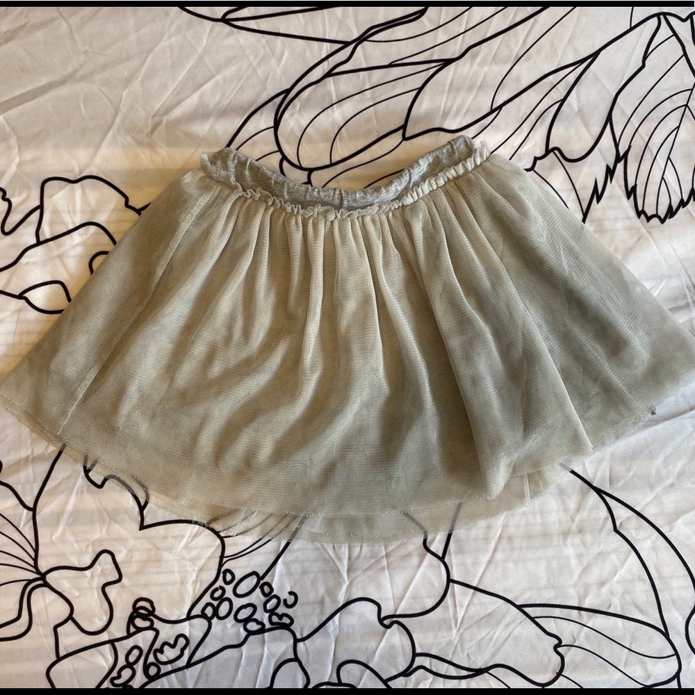 Tea Collection Grey Tulle Skirt Size 5